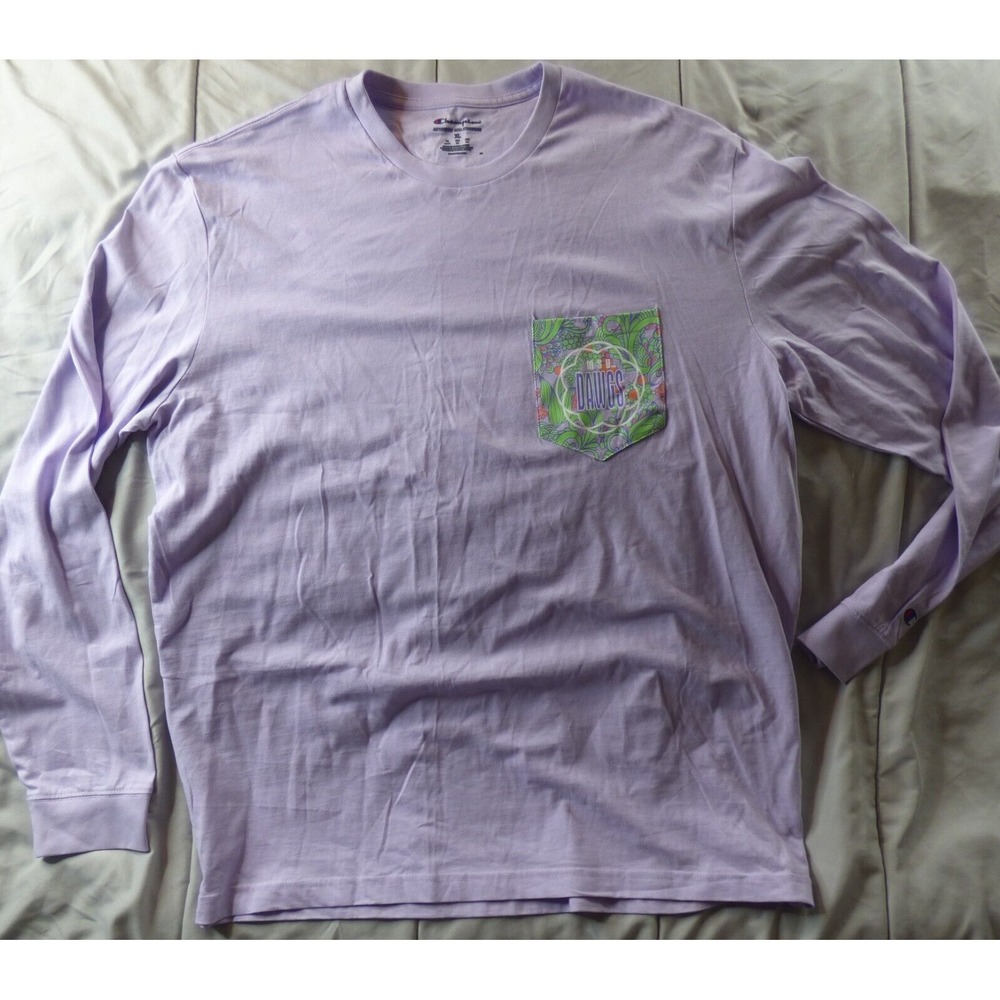 Mississippi State University Women's Tshirt XL Purple‎ Pocket Logo Champion